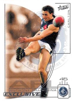 2002 Select AFL Exclusive #72 Anthony Franchina Front